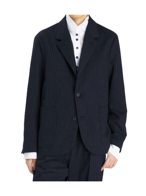 Barenapinstripe-pattern notched-lapels blazer completo sabi fune Barena | GID5730 0526170 NAVY